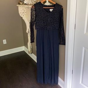 Ladies black one piece pant suit. Wide leg.